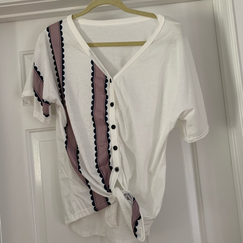 Cute Tie-Front Shirt